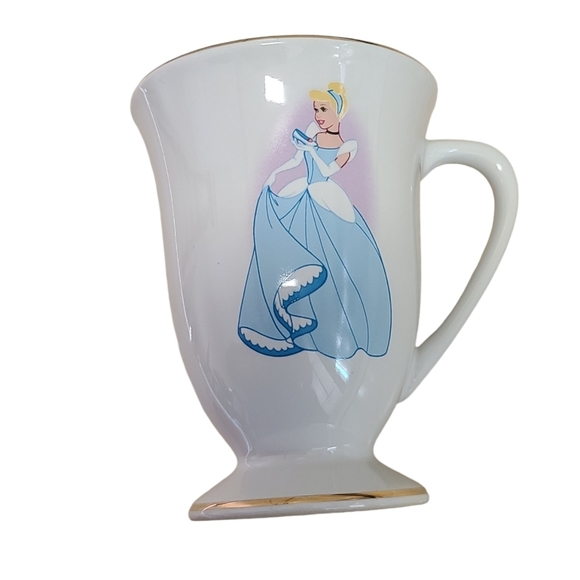 Disney Store Cinderella gold rimmed pedestal mug vintage - Picture 1 of 8